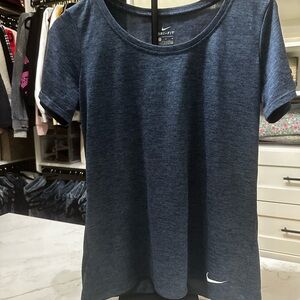 Nike Women's Heathered Navy Short Sleeve Tee